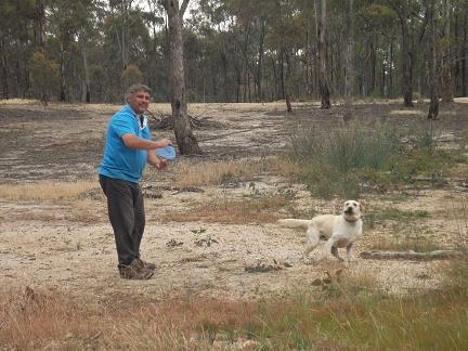 Peter playing frisbee